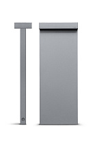 Minilook боллард двусторонний H. 580mm серый алюминий 3000 K 17.8 Вт