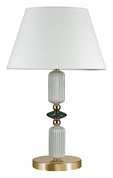 4861/1TC Odeon Light Candy настольная лампа с тканевым абажуром и зелёно-золотой основой
