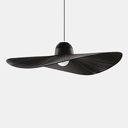 174402 Ideal lux Madame подвесной светильник с волнообразным плафоном черного оттенка