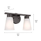 Stamos 14" 2 Light Vanity Light Olde Bronze настенный светильник 55120OZ Kichler — фото 9