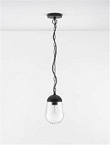 Dark Gray Aluminum & Clear Glass LED E27 1x12 Watt 110-240 Volt Bulb Excluded IP54 D: 15 H: 88.5 cm