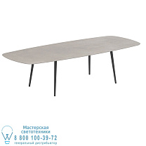 STYLETTO СТАНДАРТНЫЙ ОБЕДЕННЫЙ СТОЛ 300X120CM АЛЮМИНИЕВЫЕ НОЖКИ АНТРАЦИТОВАЯ КЕРАМИЧЕСКАЯ СТОЛЕШНИЦА CEMENTO LUMINOSO Royal Botania