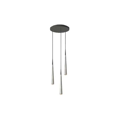 CNO03-8 Grau Niceone CHANDELIER 3 RAW Трёхрожковый подвес черный