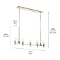 Torvee 42" 5 Light Linear Chandelier Polished Nickel люстра 52425PN Kichler — фото 12