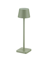Olive Green Die-Casting Aluminium & Polycarbonate Frost LED 2Watt 3.700Volt 121Lm 3000K IP54 D:8.5 H:30cm