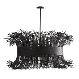 DK89926 Arteriors Filamento подвесная люстра с многослойной чёрной бахромой