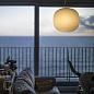 FN274007E_10 Foscarini Gem SP большая дизайнерская люстра со сферическим плафоном белый — фото 1