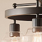 Eastmont 3 Light Chandelier Black  and Walnut Wood люстра 52402BK Kichler — фото 1