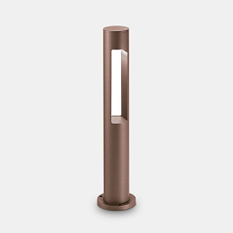 246918 Ideal lux Acqua уличный торшер цилиндрической формы кофейного цвета с прорезным окном света