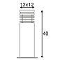 231410 SLV ARROCK GRANITE 40 светильник IP44 15W, соль&перец