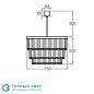 Three Tier Drum люстра Bella Figura CL448 75 CLEAR