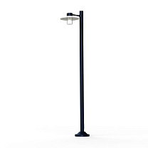 Aubanne N° 4; Clear glass E27 23W; Steel blue