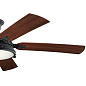 60" Hatteras Bay Fan Distressed Black люстра-вентилятор 310017DBK Kichler — фото 4