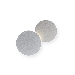настенный светильник серого цвета с гладким плафоном