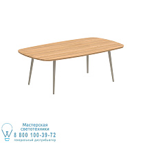 STYLETTO СТАНДАРТНЫЙ ОБЕДЕННЫЙ СТОЛ 220x120 СМ, АЛЮМИНИЕВЫЕ НОЖКИ, ПЕСОЧНЫЙ СТОЛЕШНИЦА, ТИК Royal Botania