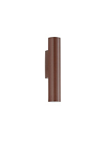 Corten Aluminium & Glass LED 6Watt 220-240Volt 460Lm IP65 2700K Up & Down Light D:4.5 W:7 H:23 cm