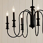 Karthe 6 Light Chandelier Black люстра 52470BK Kichler