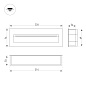029964 Arlight Светильник LTD-TRAIL-S226x76-8W Warm3000 (GR, 65 deg, 230V) — фото 1
