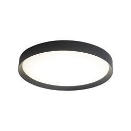 P375841N ACB Iluminacion Minsk круглый потолочный светильник чёрного цвета с опаловым рассеивателем