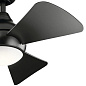 34" Sola Fan Satin Black люстра-вентилятор 330150SBK Kichler — фото 4