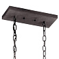 Gartin 36" 5 Light Linear Chandelier Weathered Zinc and White-Washed Wood  люстра 82341 Kichler — фото 5