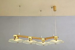 PP-636 Patinas lighting Hexxa подвесной светильник из 4 шестиугольных стеклянных модулей