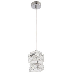 ROLANDO SP1.1 CHROME Crystal Lux Rolando подвесной светильник с прозрачным стеклянным плафоном на хромированной подвеске
