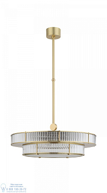 подвесной светильник с круглым стеклянным плафоном на штанге