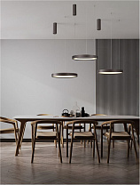 Triac Dimmable Brushed Brown Coffee Aluminium & Acrylic LED 22 Watt 220-240Volt 1540Lm IP20 3000K D: 40 H: 150 cm