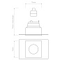 1248018 Trimless Square Fixed Astro lighting встраиваемый светильник матовый белый — фото 3