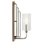 Kimrose 1 Light Wall Sconce with Clear Fluted Glass Polished Nickel and Satin Nickel настенный светильник 52415PN Kichler