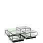 111074 Coffee Table Tortona polished stainless steel S/4 кофейная карта Eichholtz