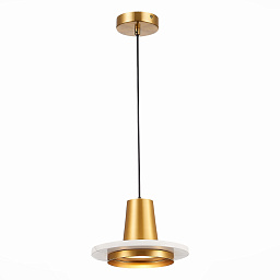 SL1212.203.01 ST-Luce Oltarno подвесной светильник с золотым основанием и мраморным плафоном