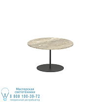 СТОЛИК BUTLER Ø60CM H35CM АНТРАЦИТОВЫЙ КЕРАМИЧЕСКИЙ ТРАВЕРТИНО Royal Botania