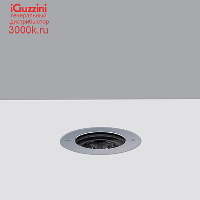 EQ74 Light Up iGuzzini Recessed luminaire Earth D=137 mm -Flush-mount stainless steel frame - Warm White - Medium optic