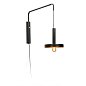 20167 WHIZZ Black and satin gold extensible wall lamp настенный светильник Faro barcelona — фото 1