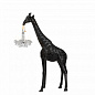 19004BL Qeeboo Giraffe in Love M PT Outdoor уличный торшер чёрный — фото 1