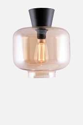 663554 Globen Lighting Ritz потолочный светильник с янтарным стеклянным плафоном