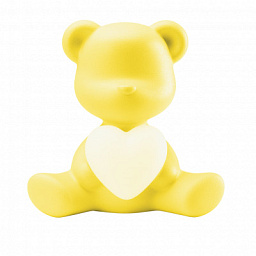 25005YE Qeeboo Teddy аккумуляторный настольный светильник в форме жёлтого медвежонка с декоративным элементом
