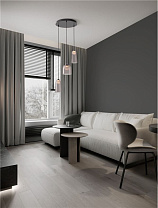 Sandy Black Carbon Steel, Aluminium & Smokey Acrylic LED 15Watt 220-240Volt 443Lm IP20 3000K D:35 H:200 cm
