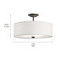 Shailene 18" 3 Light Semi Flush Olde bronze потолочный светильник 43692OZ Kichler