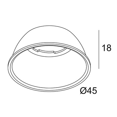 19810 0190 Delta Light ACCESSORIES SPY 52 ОТРАЖАТЕЛЬ 45°