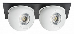 i5276464 Lightstar Intero двойной встраиваемый потолочный светильник черный