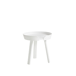 AROTABSM08 Muuto Around круглый журнальный столик белого цвета
