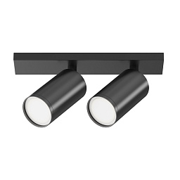 C051CL-U-2B Maytoni Focus двухламповый потолочный светильник черного цвета с направленным светом