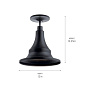 Hampshire 16.75" 1 Light Pendant/Semi Flush Textured Black уличный подвесной светильник 59058BKT Kichler — фото 3