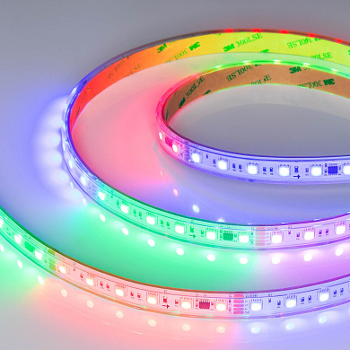 037090 Arlight Лента герметичная DMX-PS-B60-15mm 24V RGB-PX6 (15W/m, IP67, 5060, 5m)