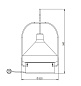 166002066 Roger Pradier La hutte HANGLAMP N°2 ROUGE VIN 066 Подвес или настольная лампа — фото 1