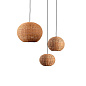 65134-74 Faro HAKA Black/rattan pendant lamp ø300 потолочный светильник черный