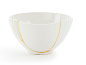 Kintsugi Фарфоровая и золотая сервировочная миска Seletti PID323444